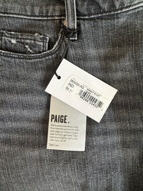 PAIGE Margot Shorts Size 31 NWT Dark Gray Denim Cutoff Jean Shorts